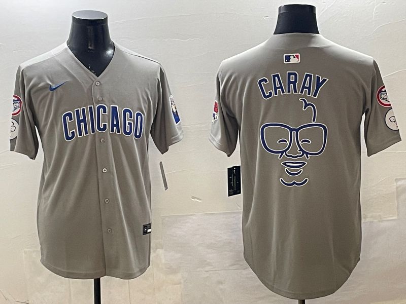 Men Chicago Cubs Blank Grey Game 2025 Nike MLB Jersey style 411